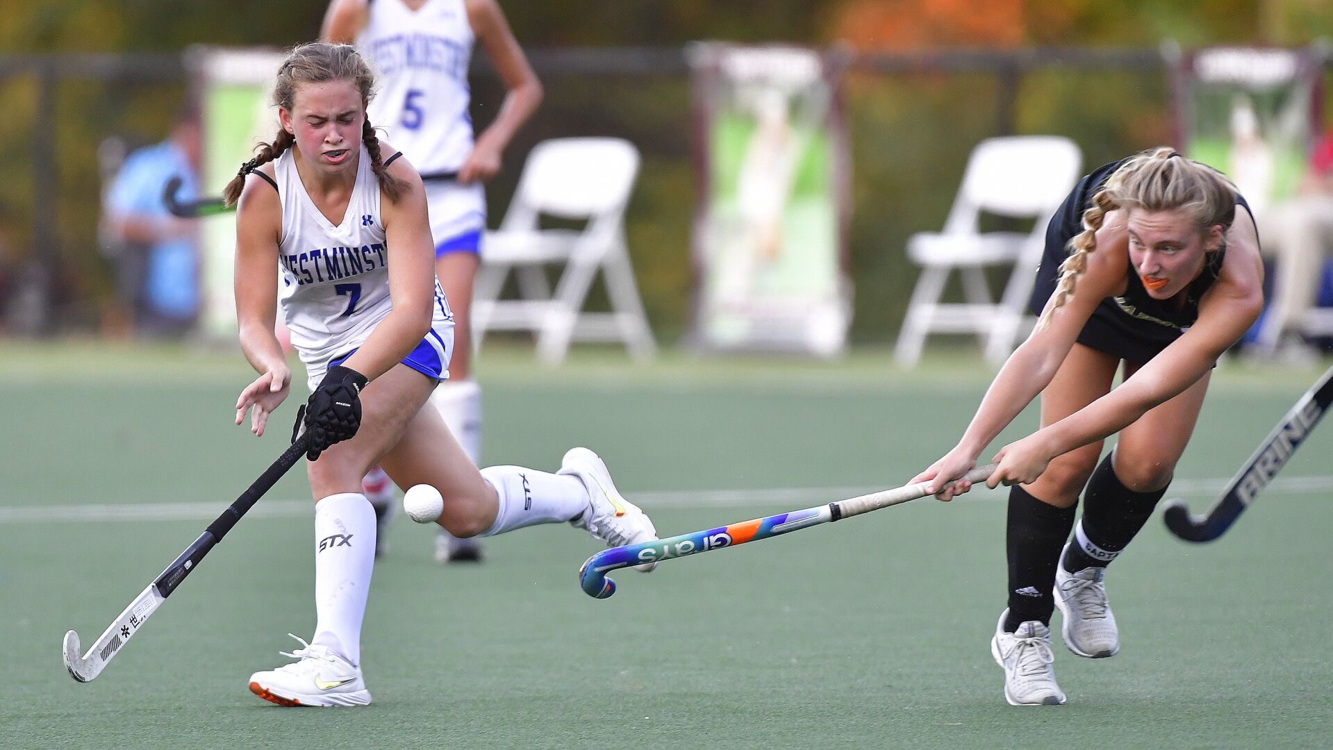 Oakville vs Westminster in Midwest Tournament field hockey